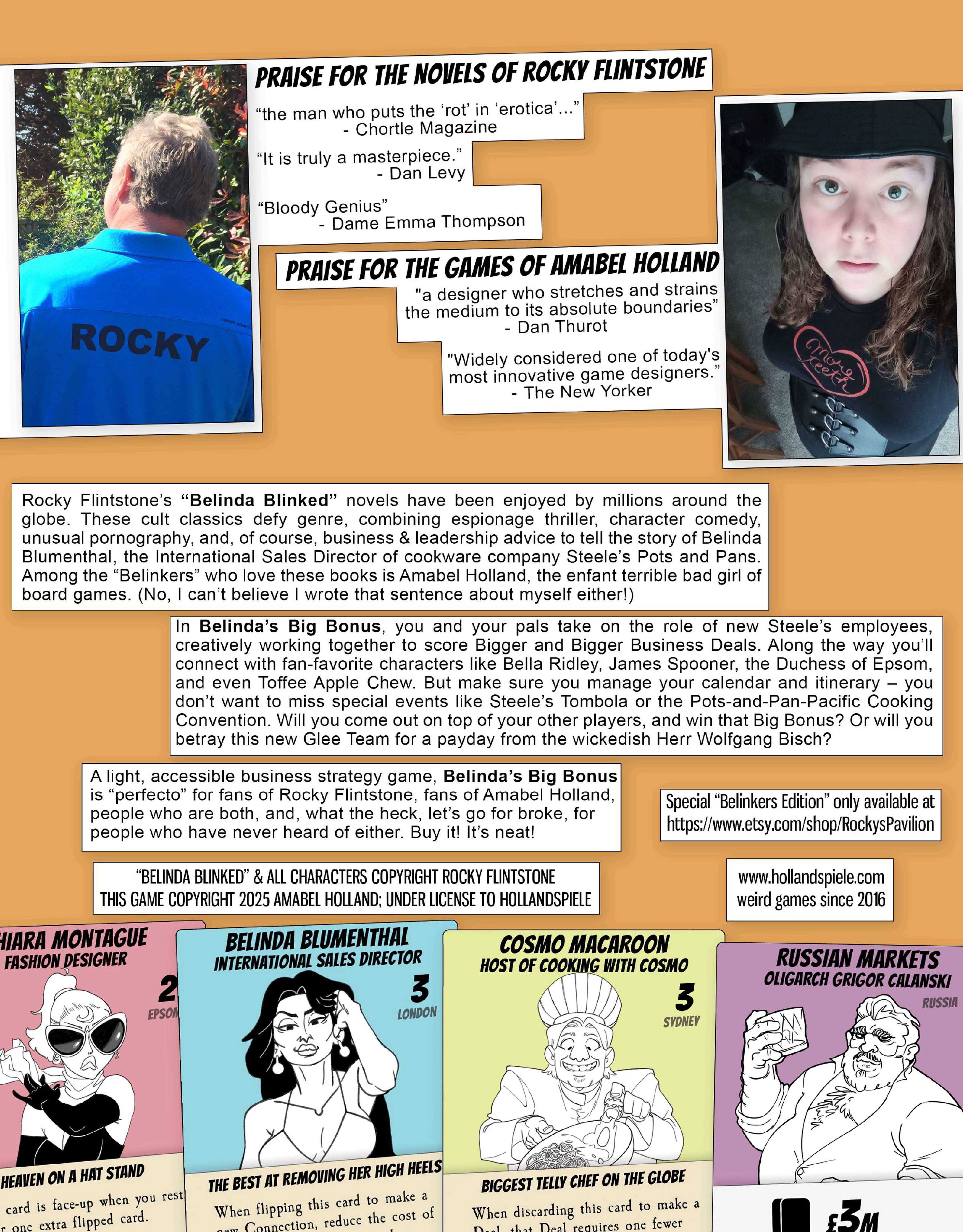 Belinda's Big Bonus; the boardgame.